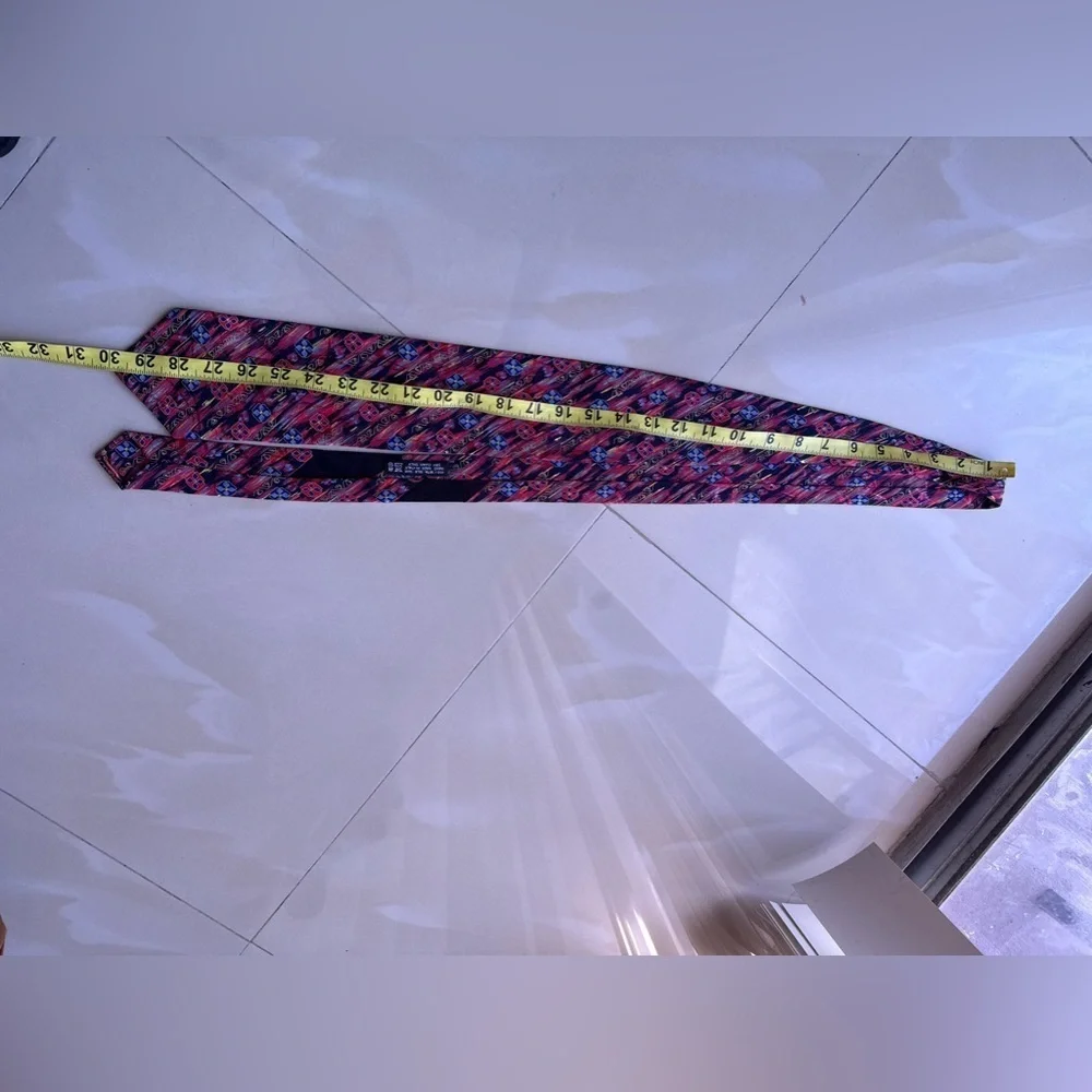 Cellini Boutique 100% Silk Men’s Neck Tie Made In Usa Colorful Elegant Office - Picture 2 of 9
